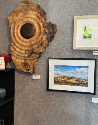 Maple & Black Walnut Hanging Art, Sunrise and Ripples