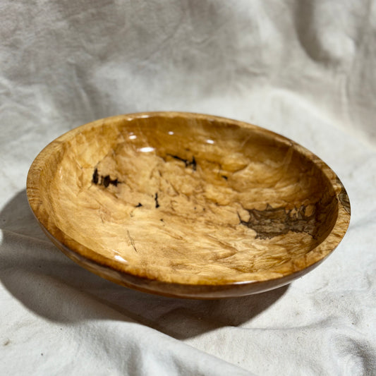Highly Figured Spalted Maple Bowl