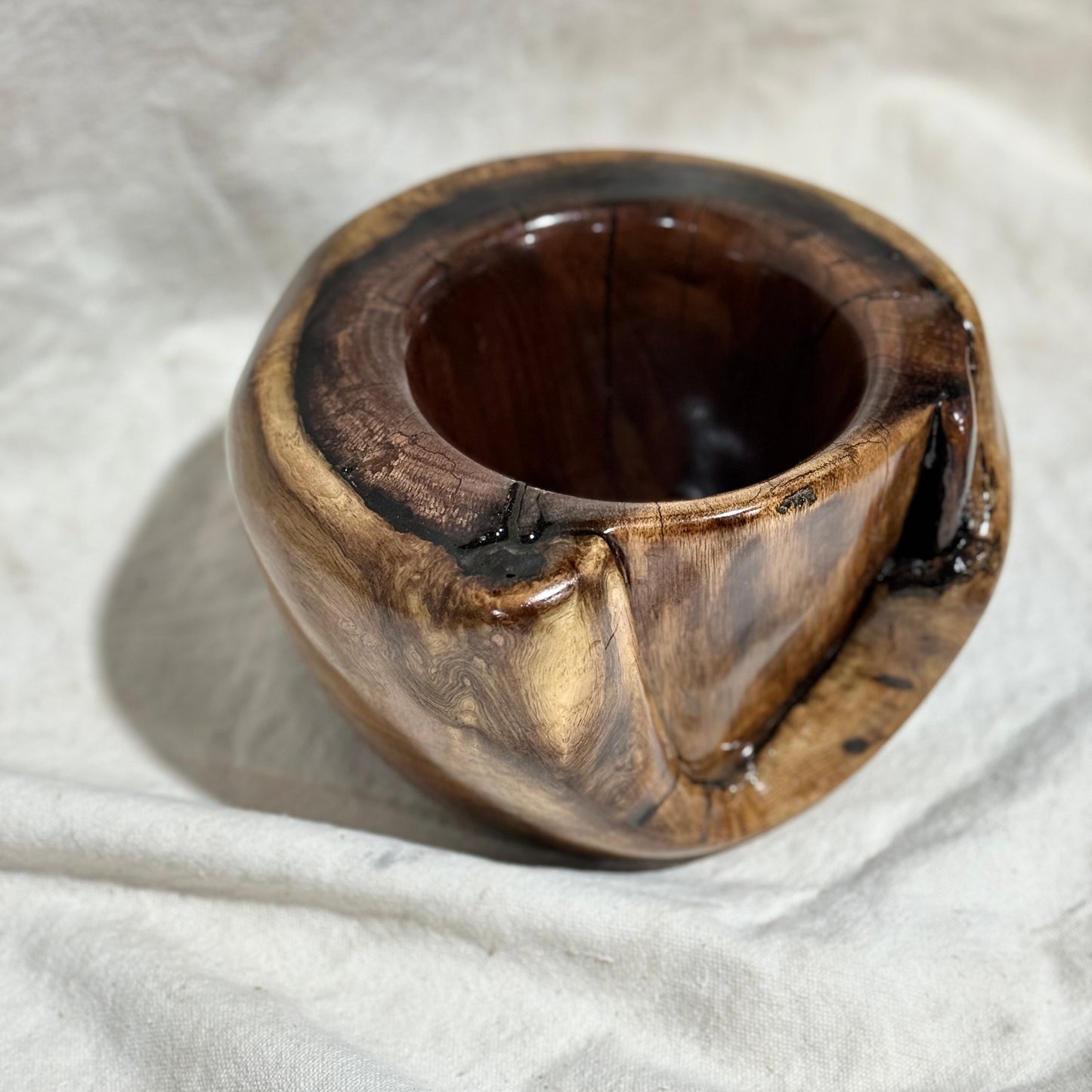 Black Walnut Wide Lip Bowl