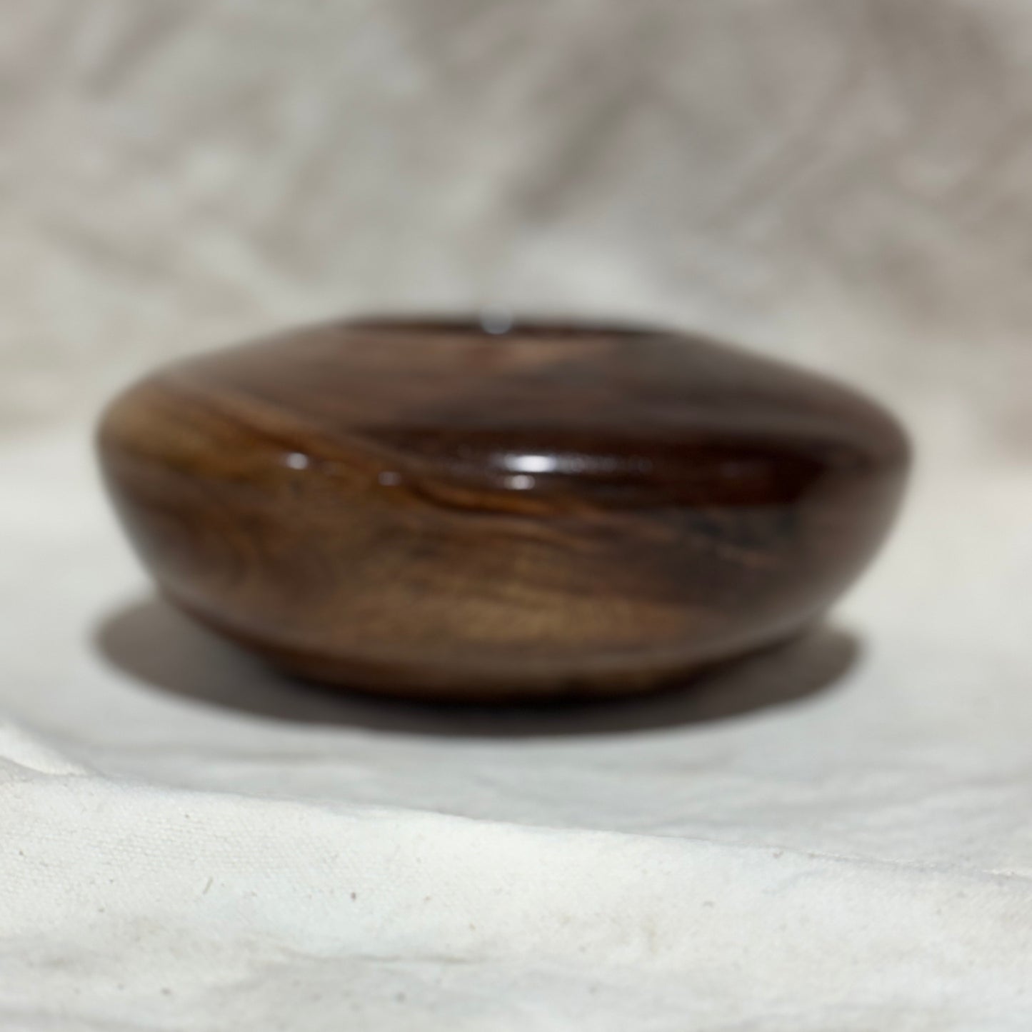 Black Walnut Round Vase with Copper Epoxy Center Fill