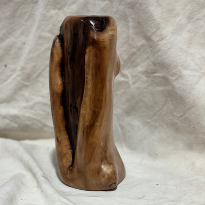 Black Walnut Vase with Branch Collar "V"