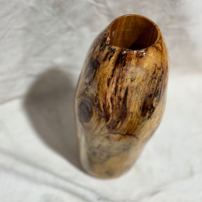 Spalted Birch Vase with Bug Tracks