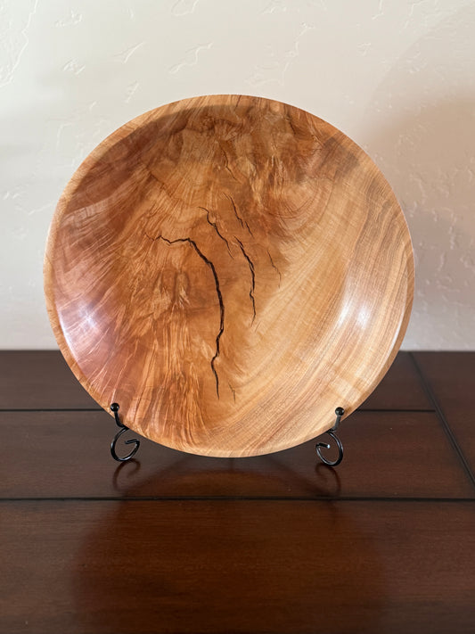 Highly Figured Maple Bowl with Lighting Swirls and Grains