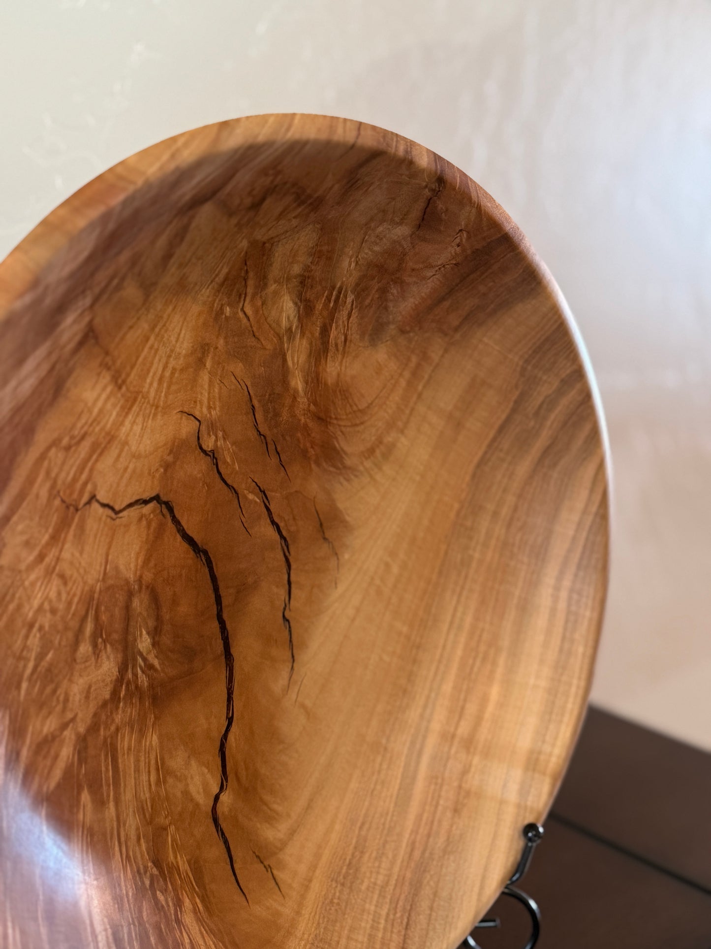 Highly Figured Maple Bowl with Lighting Swirls and Grains