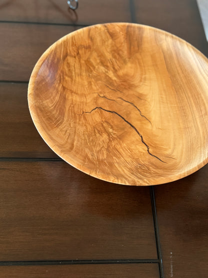 Highly Figured Maple Bowl with Lighting Swirls and Grains