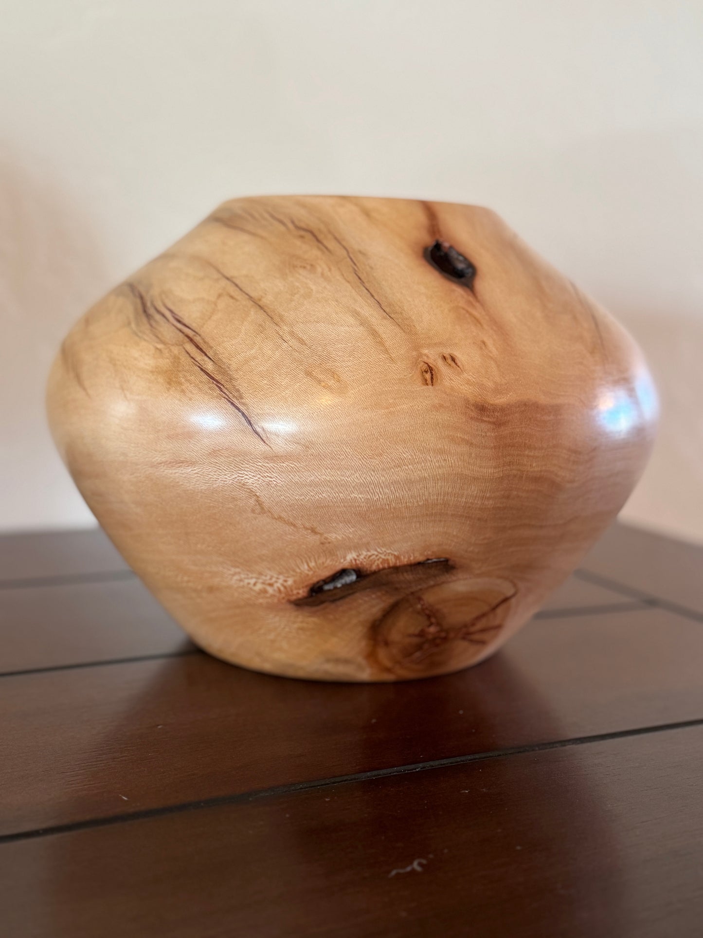 Large Sycamore Hollow Turning Vase