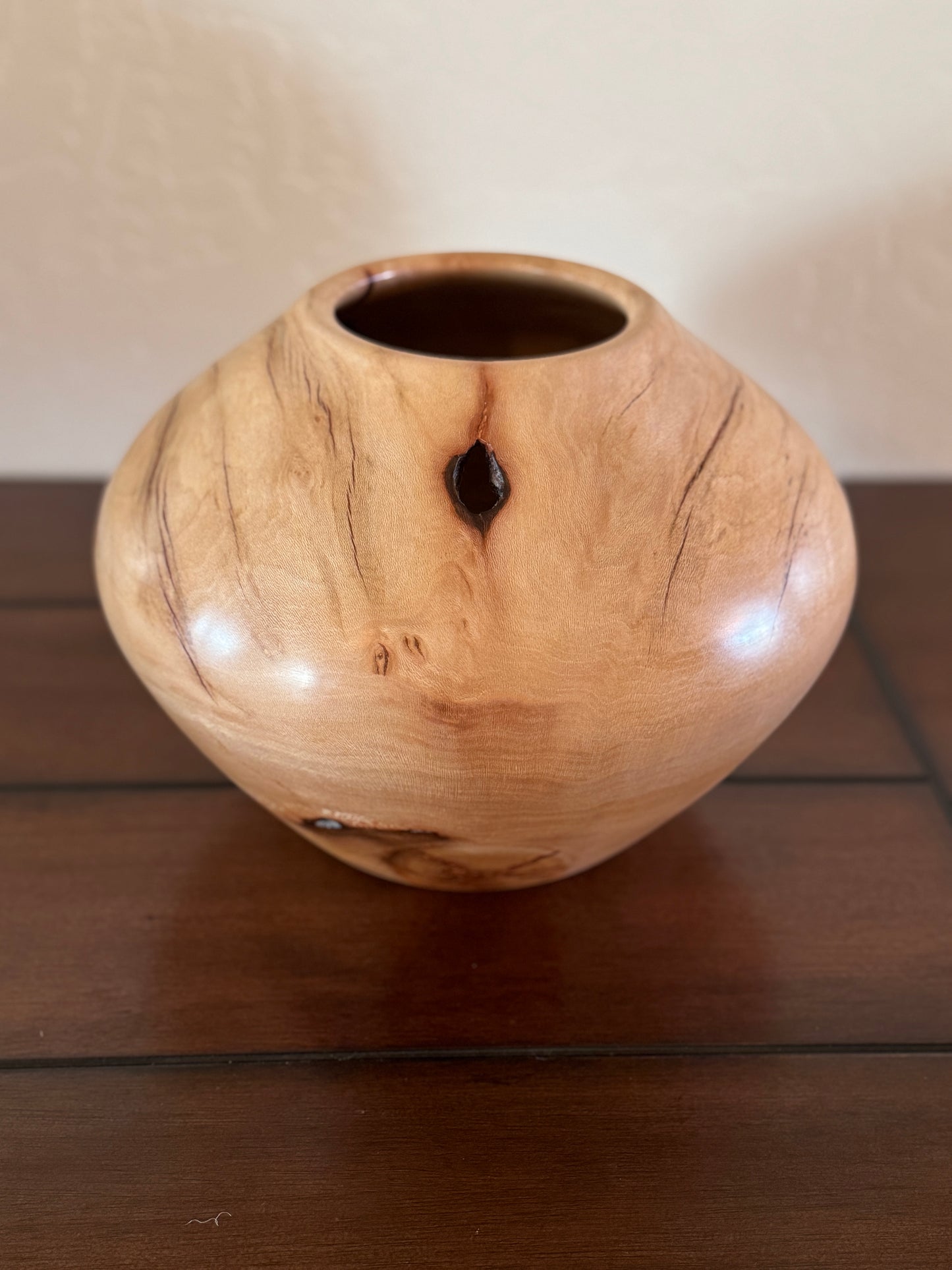 Large Sycamore Hollow Turning Vase