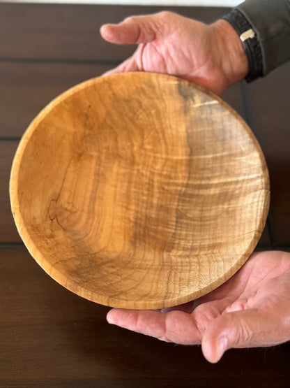 Highly Figured Maple Bowl with Natural Grey Hues