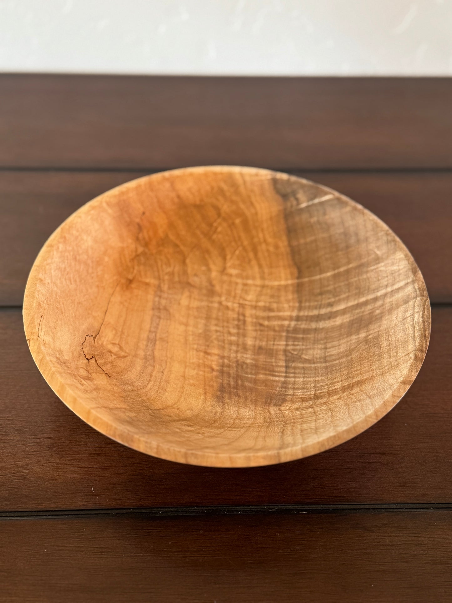 Highly Figured Maple Bowl with Natural Grey Hues