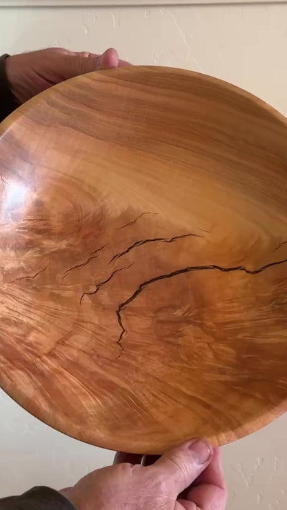 Highly Figured Maple Bowl with Lighting Swirls and Grains