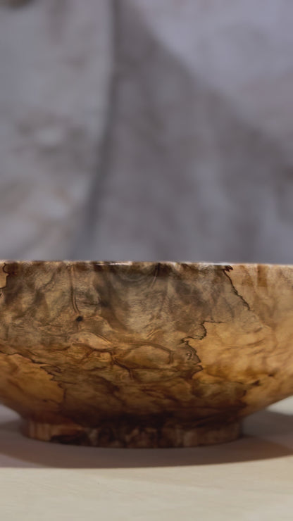 Highly Figured Spalted Maple Bowl